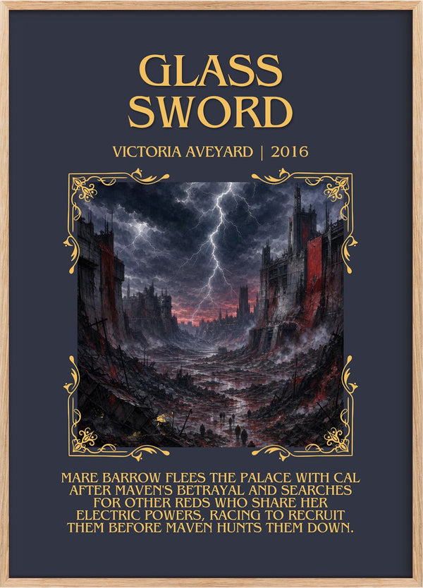 Glass Sword Minimalist Book Poster by Victoria Aveyard