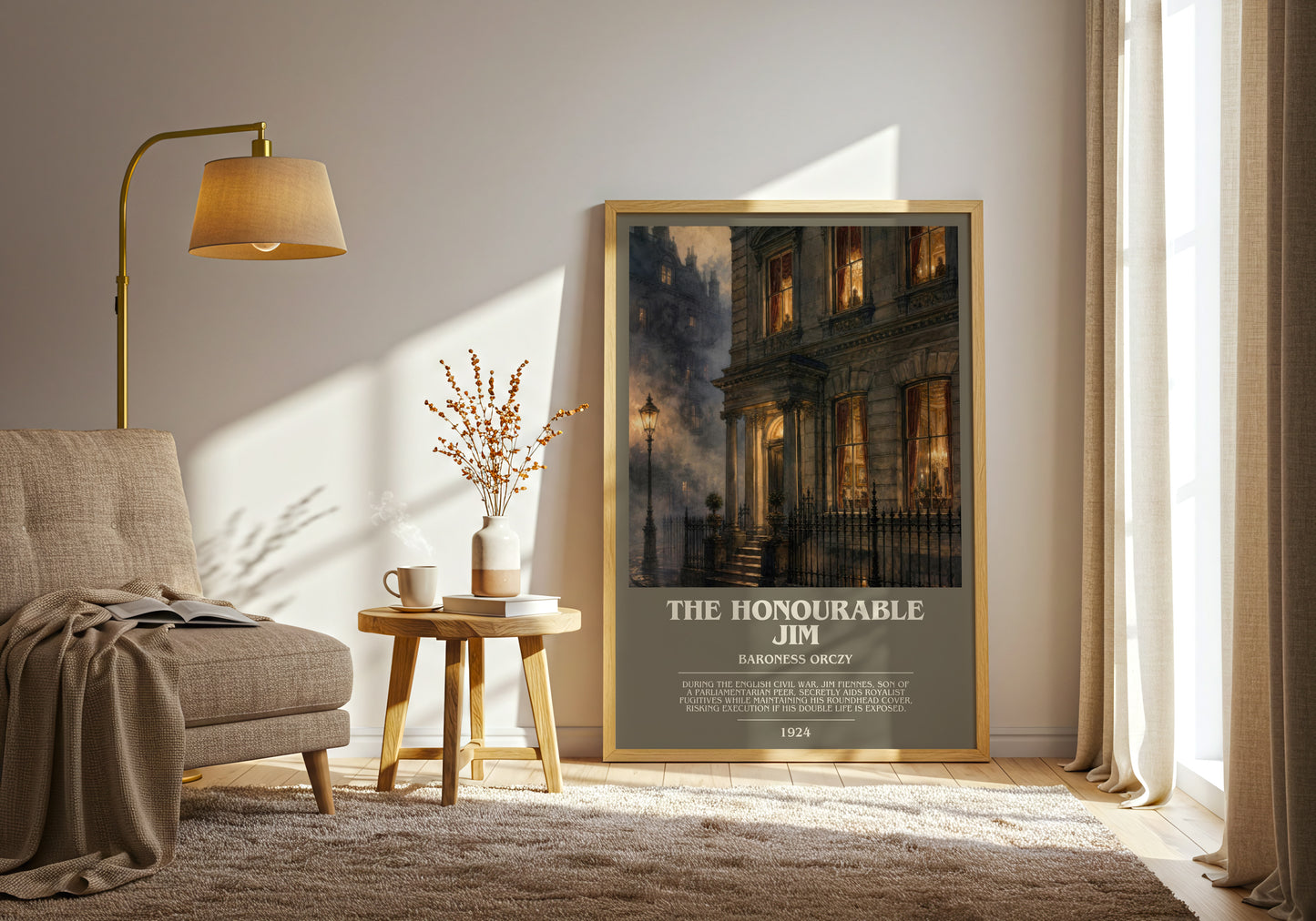 The Honourable Jim bookish print on bookshelf – Baroness Orczy fan gift