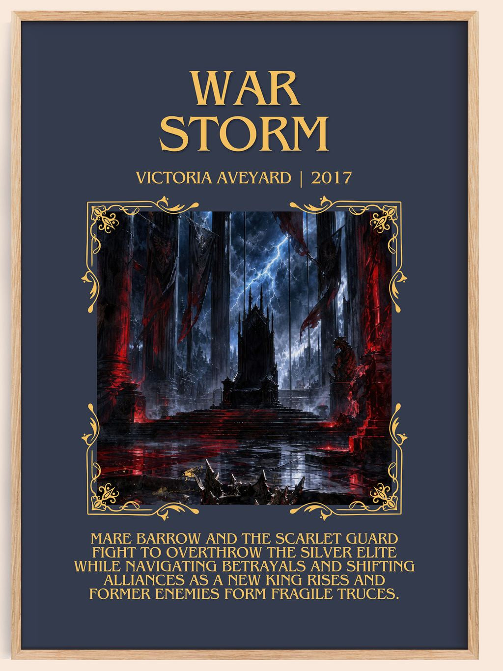 War Storm Minimalist Book Poster by Victoria Aveyard – book poster