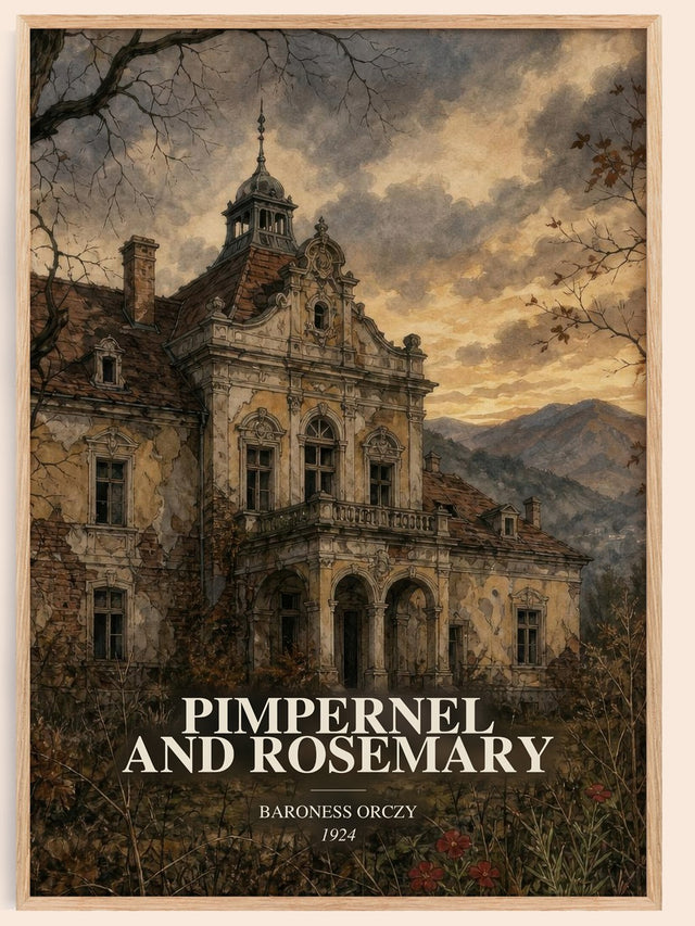 Pimpernel And Rosemary Book Watercolour Illustration by Baroness Orczy