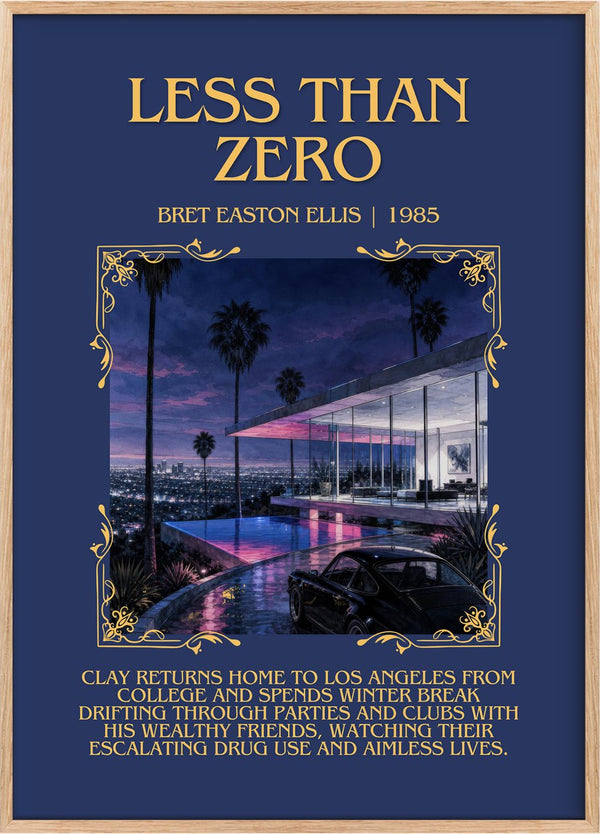 Less than Zero Minimalist Book Poster by Bret Easton Ellis