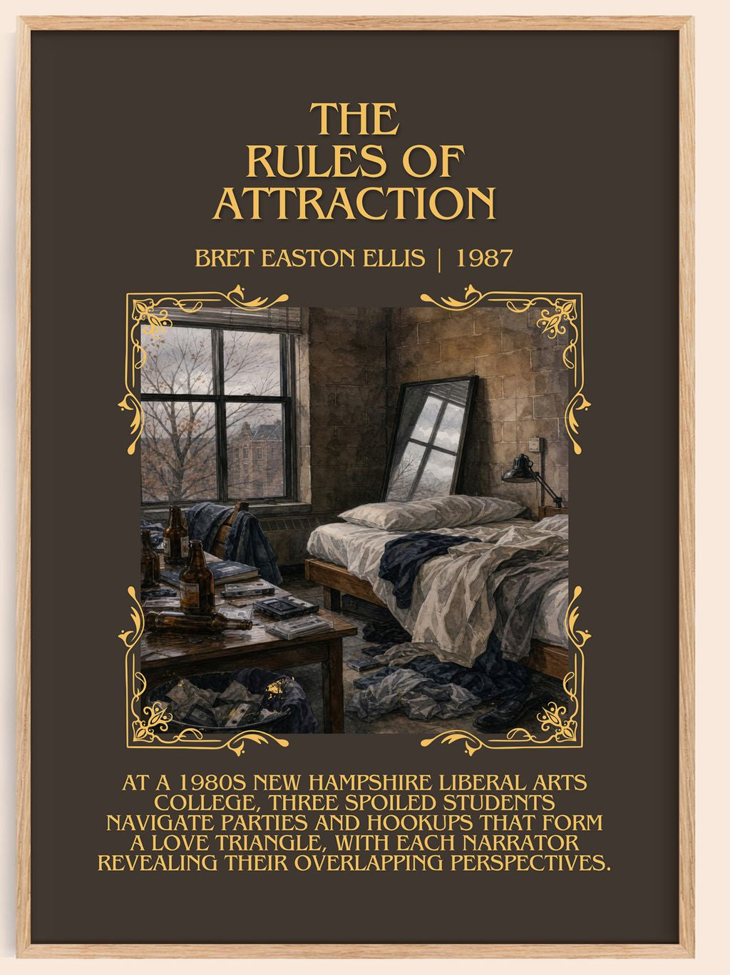 The rules of attraction Minimalist Book Poster by Bret Easton Ellis – book poster