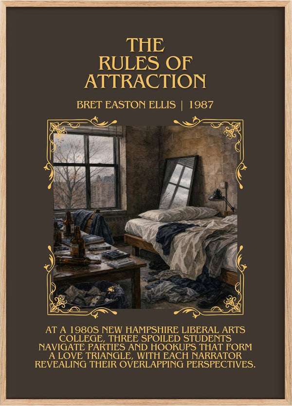 The rules of attraction Minimalist Book Poster by Bret Easton Ellis