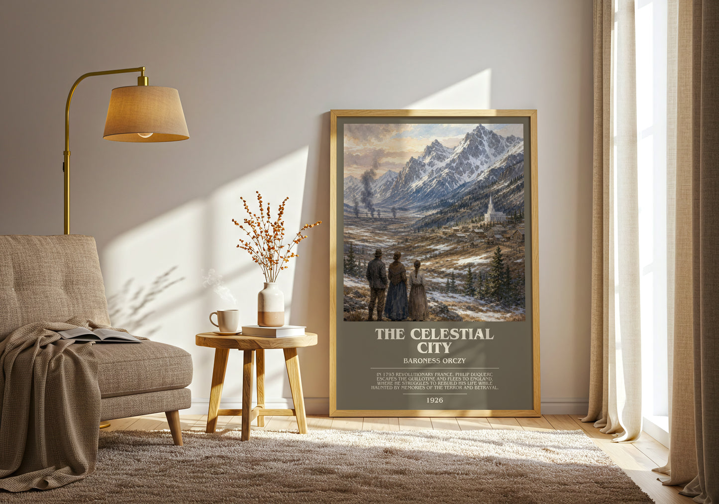 The Celestial City bookish print on bookshelf – Baroness Orczy fan gift