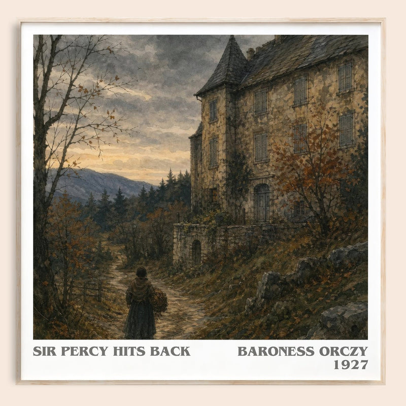 Sir Percy Hits Back literary book poster by Baroness Orczy – framed literary art print