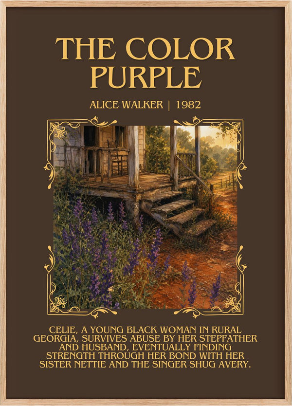 The Color Purple Minimalist Book Poster by Alice Walker