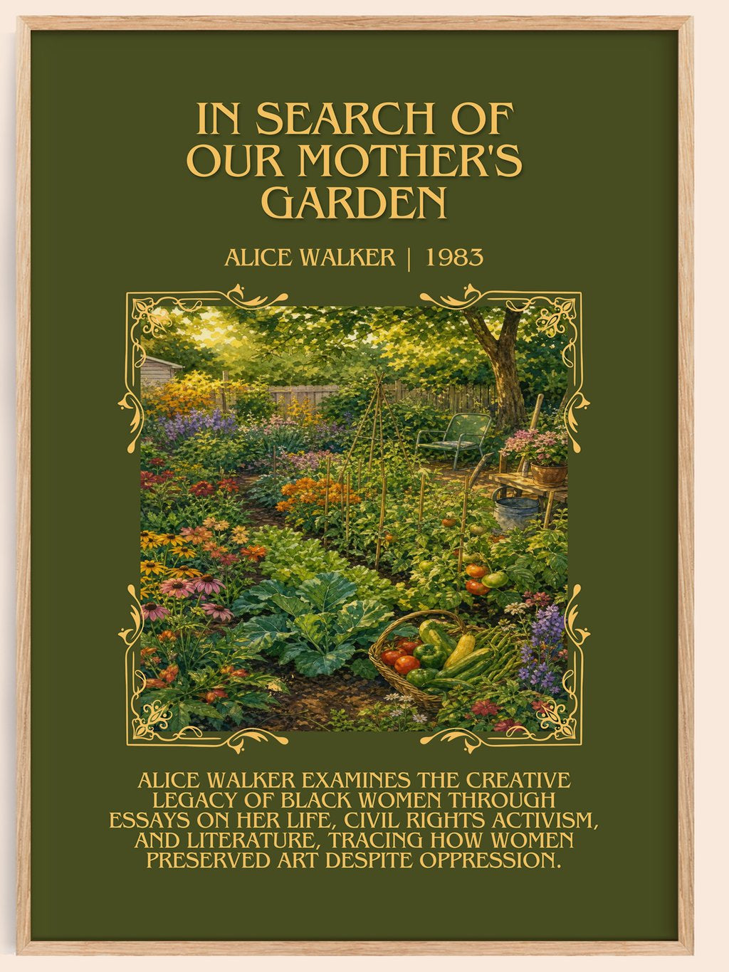 In Search of Our Mother's Garden Minimalist Book Poster by A. Walker – book poster