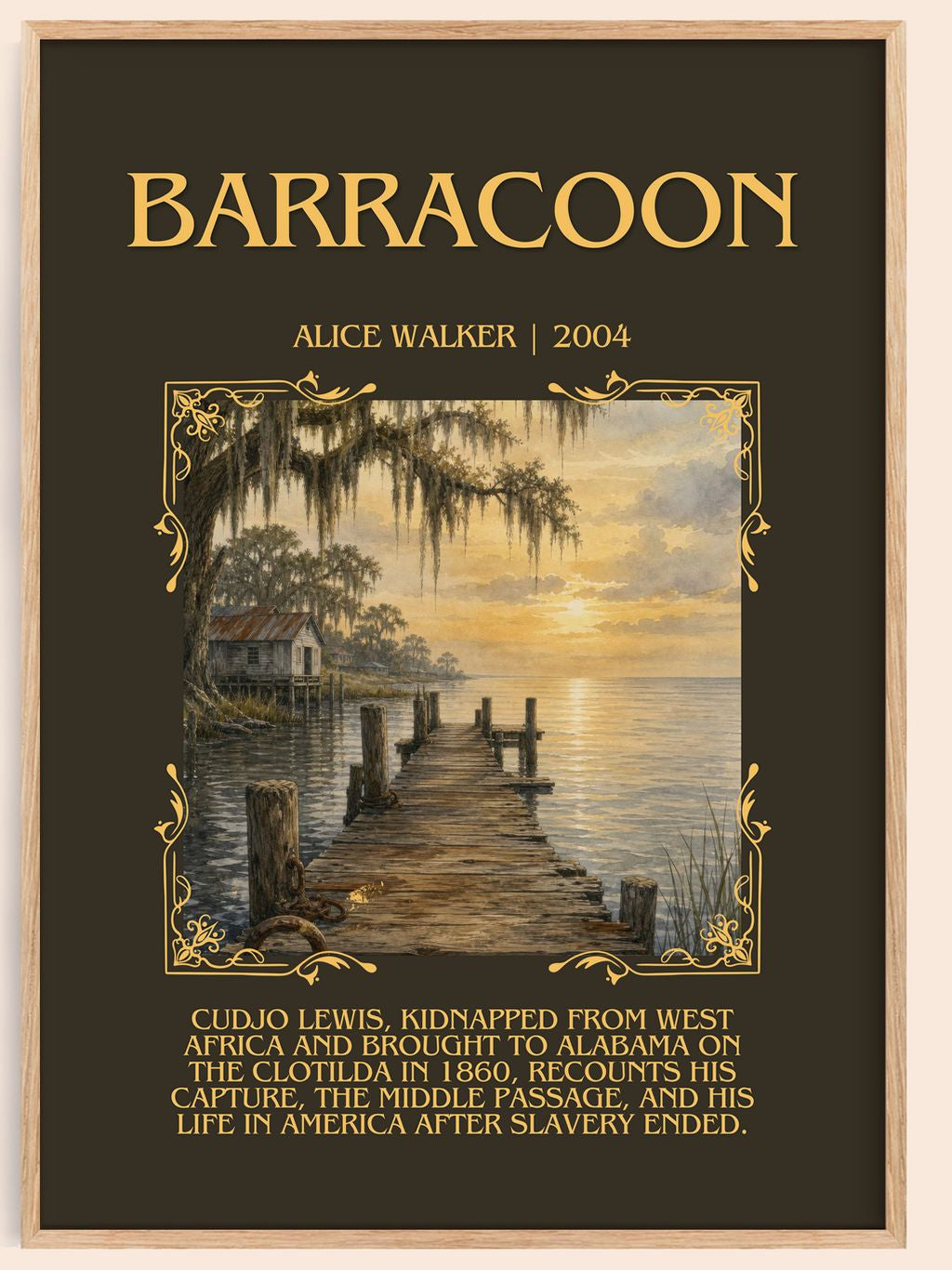 Barracoon Minimalist Book Poster by Alice Walker – book poster