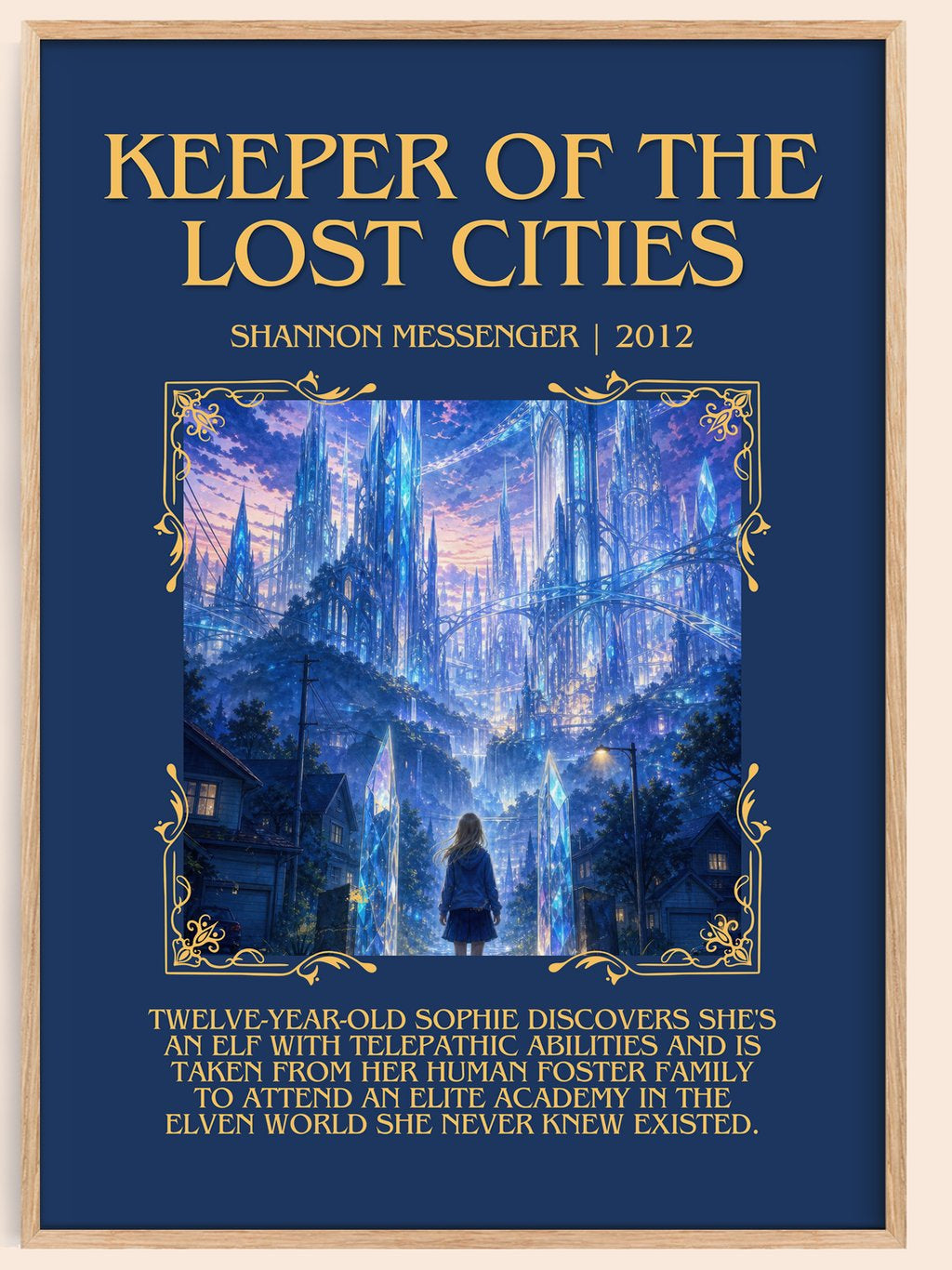 Keeper of the Lost Cities Minimalist Book Poster by Shannon Messenger – book poster