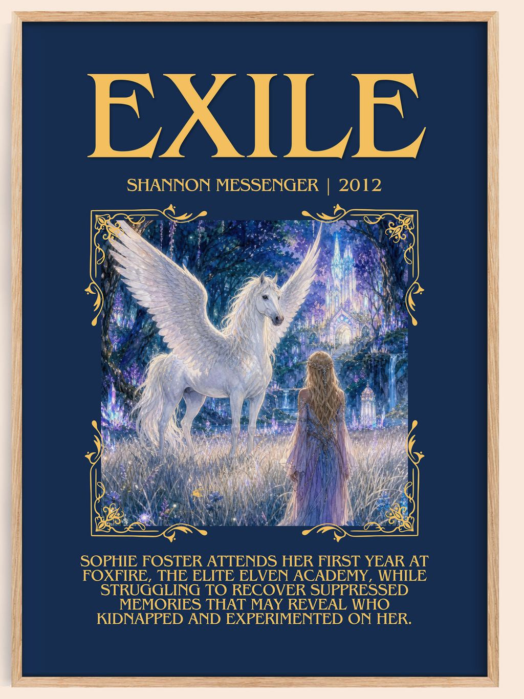 Exile Minimalist Book Poster by Shannon Messenger – book poster