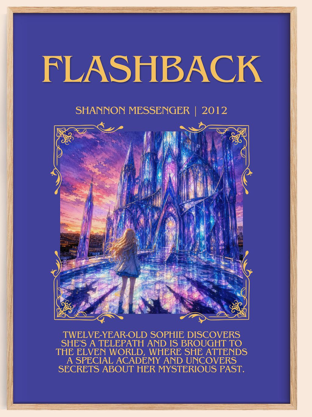 Flashback Minimalist Book Poster by Shannon Messenger – book poster