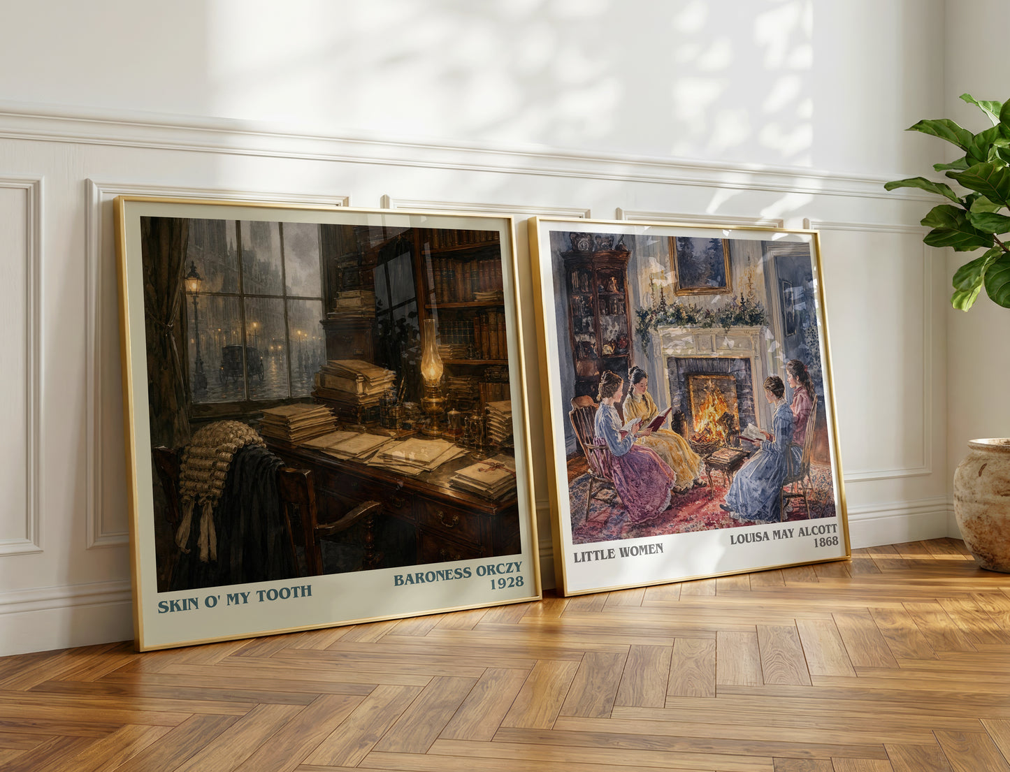 Skin O' My Tooth literary print on bookshelf – Baroness Orczy fan gift