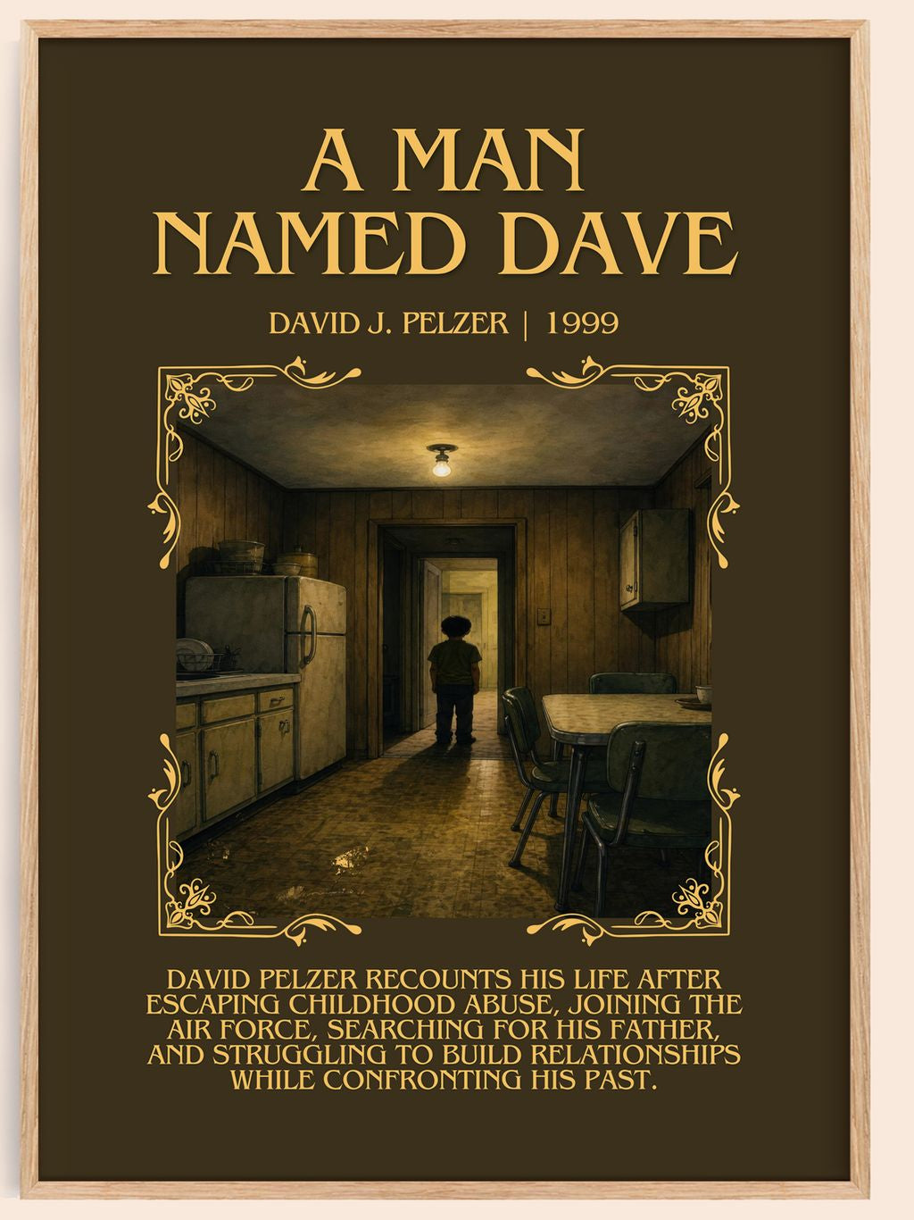 A man named Dave Minimalist Book Poster by David J. Pelzer – book poster