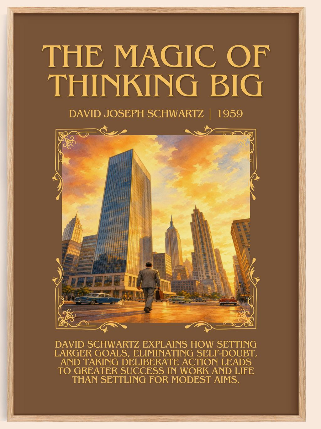 Magic of Thinking Big Minimalist Book Poster by David Joseph Schwartz – book poster