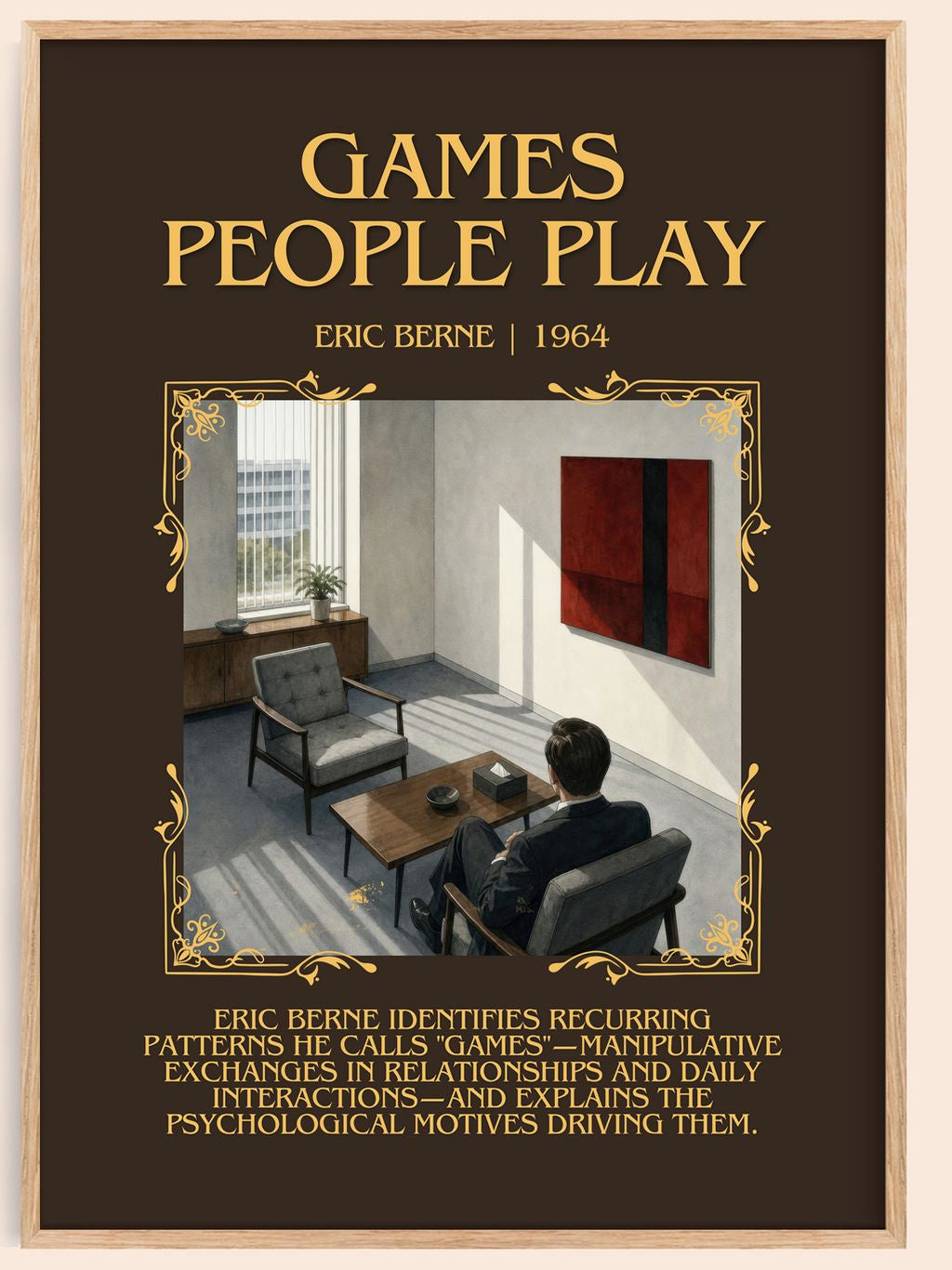 Games People Play Minimalist Book Poster by Eric Berne – book poster