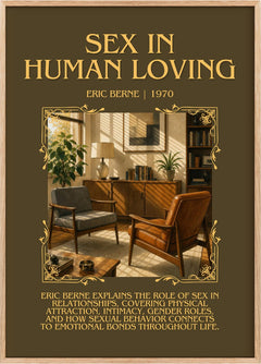 Sex in human loving Minimalist Book Poster by Eric Berne