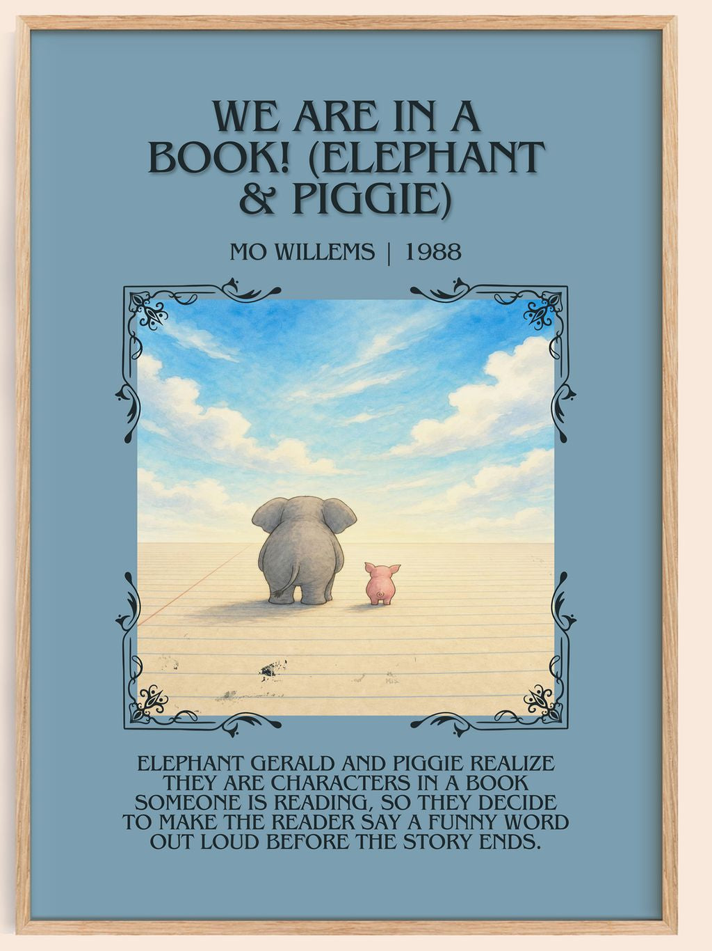 We Are in a Book! (Elephant & Piggie) Minimalist Book Poster – book poster