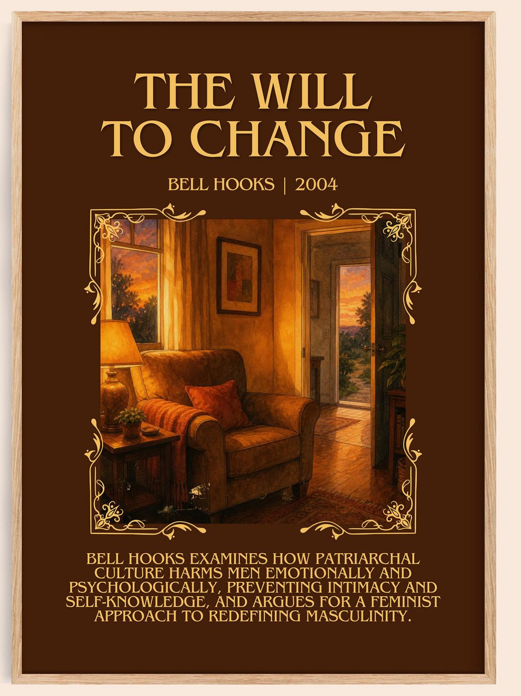 The will to change Minimalist Book Poster by Bell Hooks – book poster