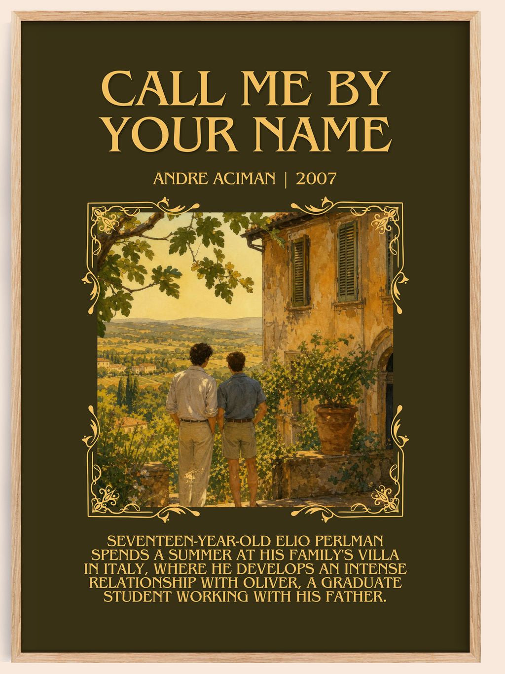 Call Me by Your Name Minimalist Book Poster by André Aciman – book poster