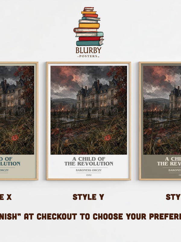 A Child Of The Revolution book cover print in frame leaning in hallway – historical fiction wall art