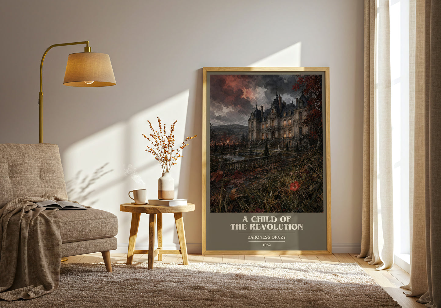 A Child Of The Revolution book cover print on bookshelf – Baroness Orczy fan gift