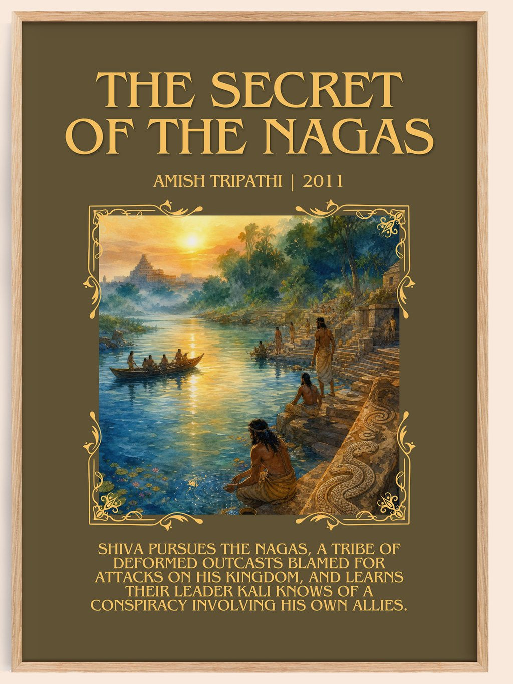 The Secret of the Nagas Minimalist Book Poster by Amish Tripathi – book poster