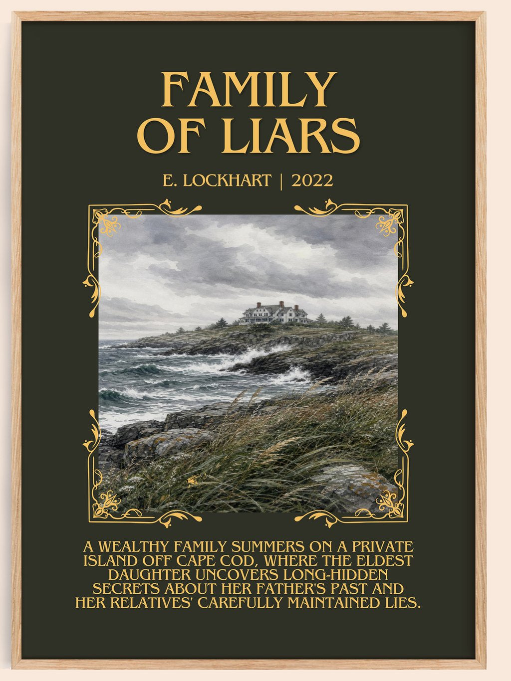 Family of Liars Minimalist Book Poster by E. Lockhart – book poster