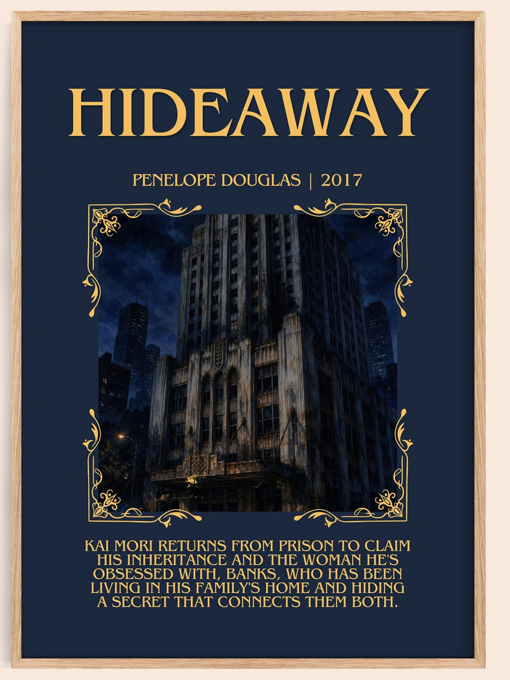 Hideaway Minimalist Book Poster by Penelope Douglas – book poster