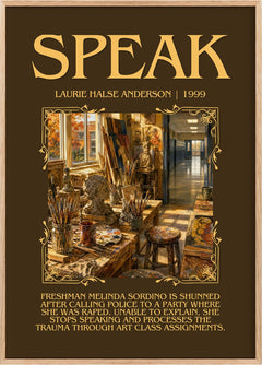 Speak Minimalist Book Poster by Laurie Halse Anderson