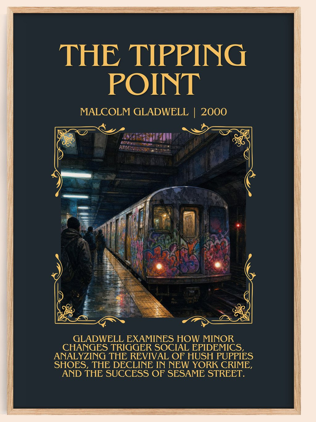 The Tipping Point Minimalist Book Poster by Malcolm Gladwell – book poster