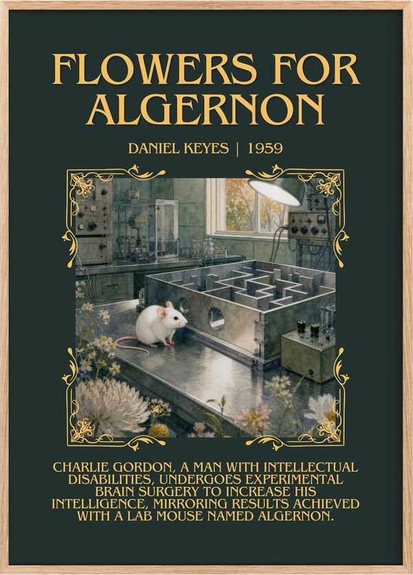 Flowers for Algernon Minimalist Book Poster by Daniel Keyes