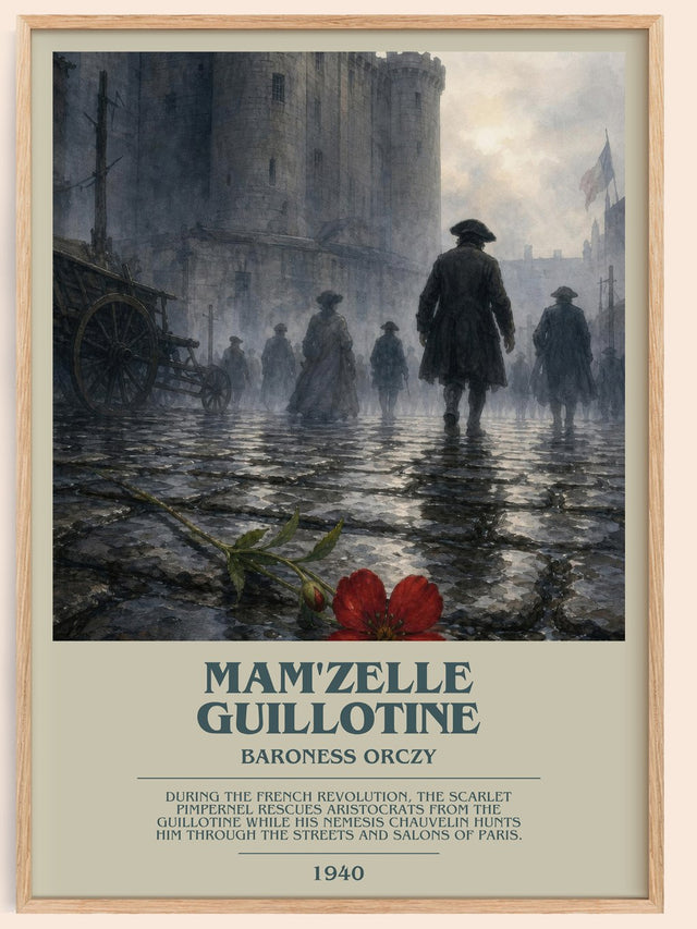 Mam'Zelle Guillotine Bookish Wall Art by Baroness Orczy