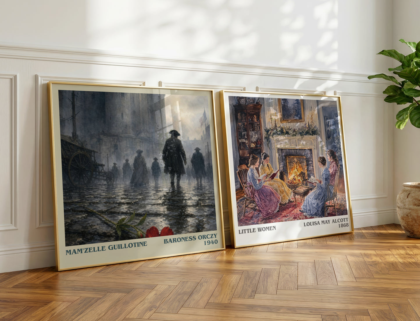 Mam'Zelle Guillotine literary print on bookshelf – Baroness Orczy fan gift