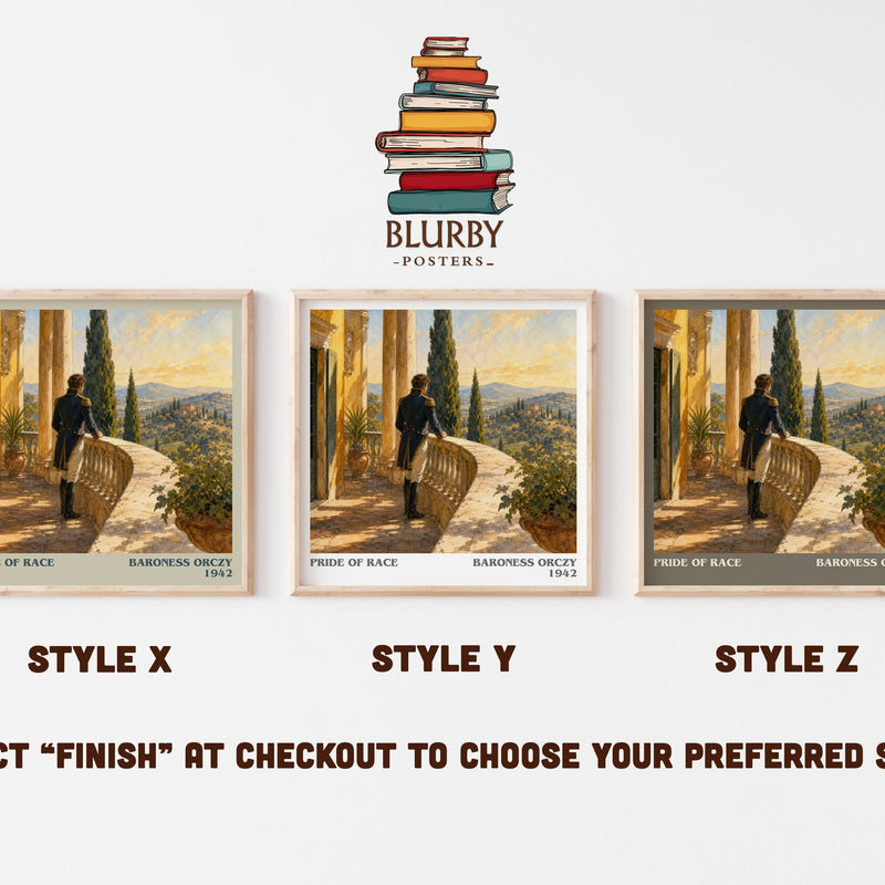 Pride Of Race literary print in frame leaning in hallway – historical fiction wall art
