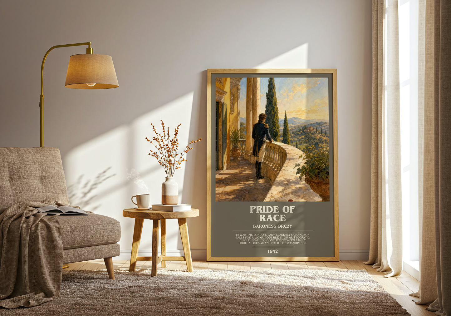 Pride Of Race bookish print on bookshelf – Baroness Orczy fan gift