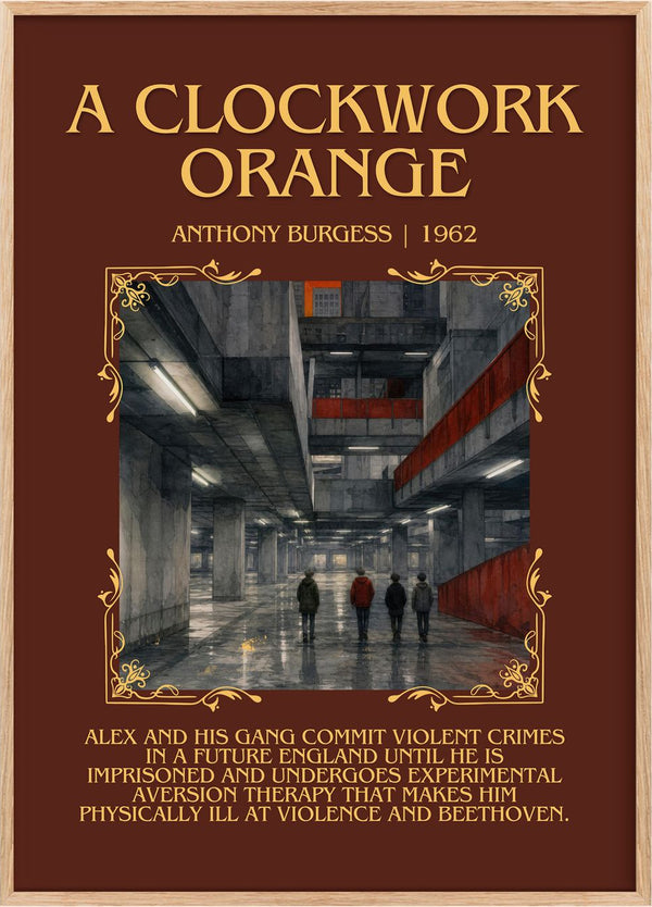 A Clockwork Orange Minimalist Book Poster by Anthony Burgess