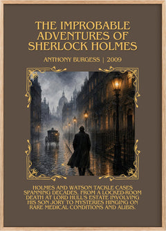 Improbable Adventures of Sherlock Holmes Minimalist Book Poster by Anthony Burgess