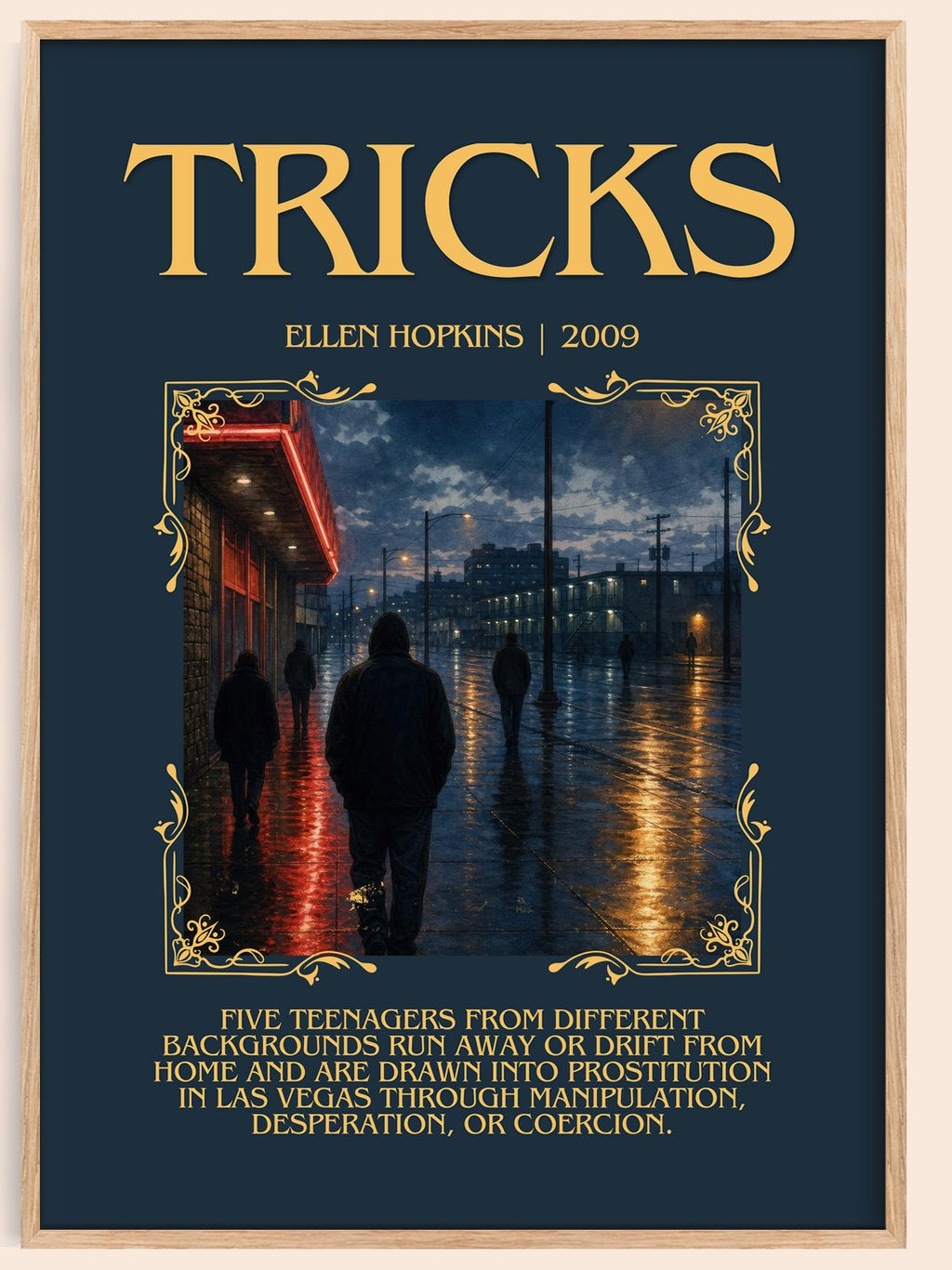 Tricks Minimalist Book Poster by Ellen Hopkins – book poster