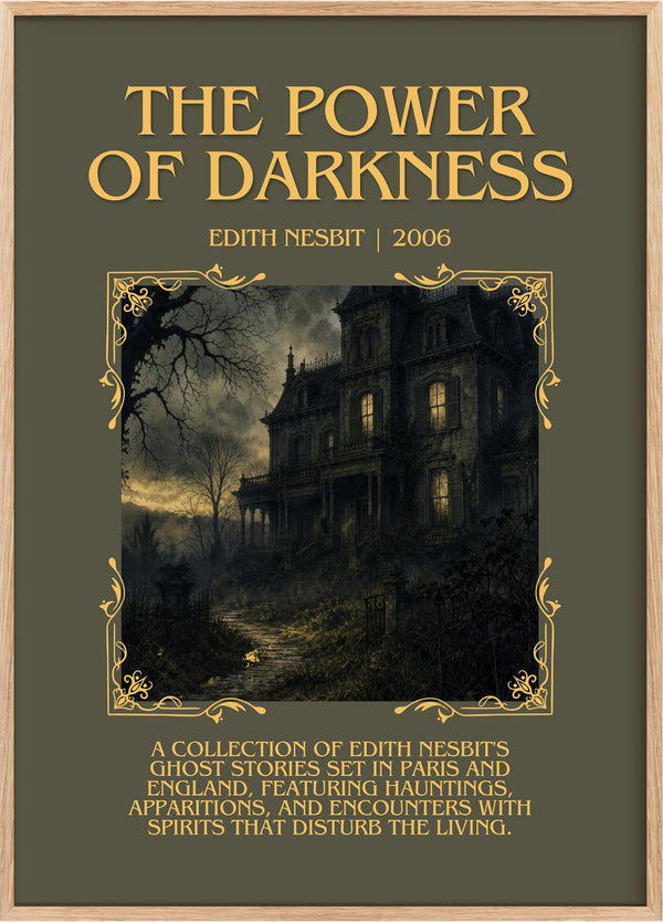 The Power of Darkness Minimalist Book Poster by Edith Nesbit