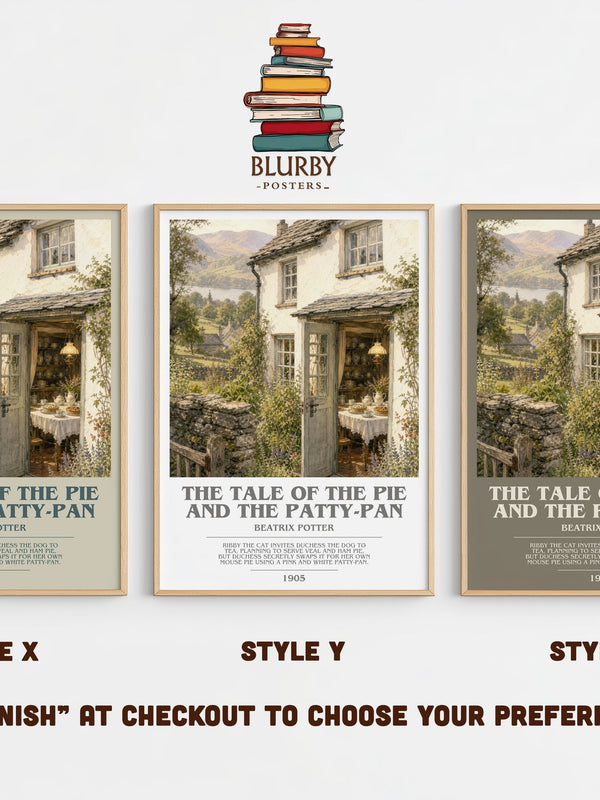 The Tale Of The Pie And The Patty-Pan bookish print in frame leaning in hallway – childrens wall art