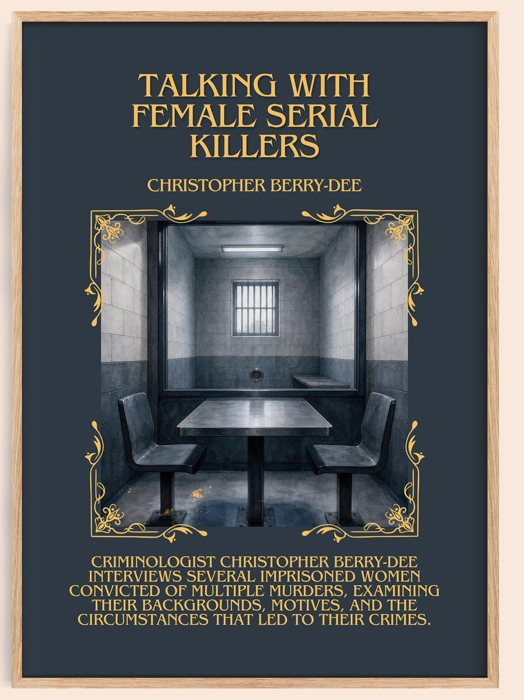 Talking With Female Serial Killers Minimalist Book Poster – book poster