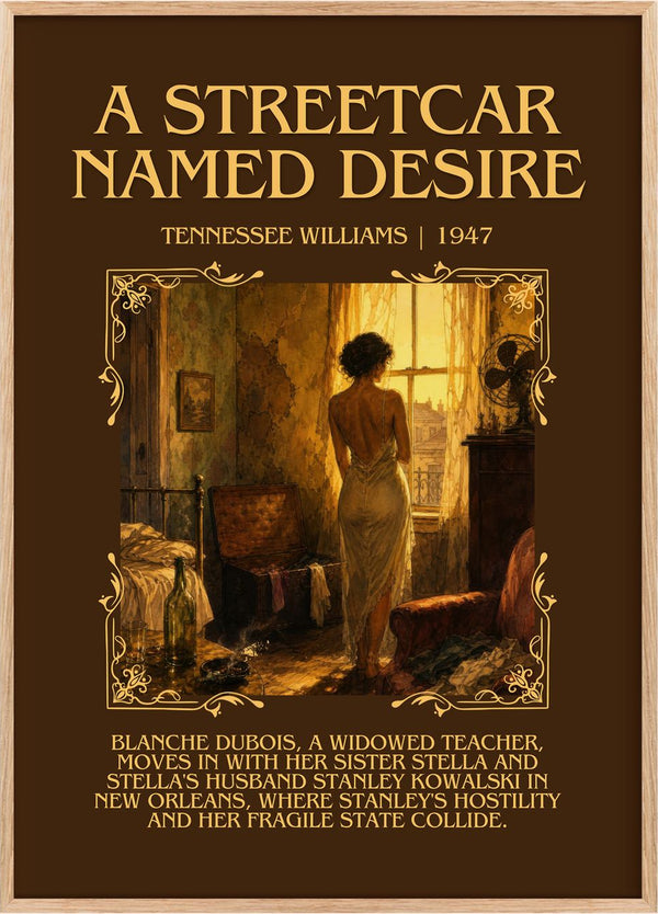 A Streetcar Named Desire Minimalist Book Poster by Tennessee Williams