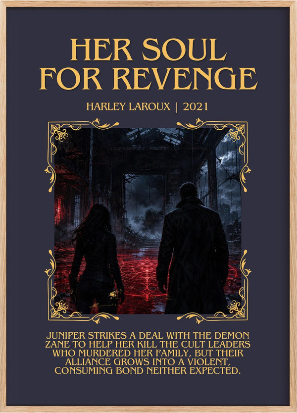 Her Soul for Revenge Minimalist Book Poster by Harley Laroux