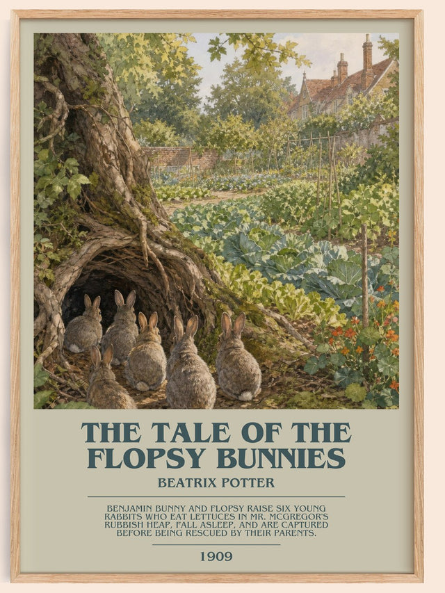 The Tale Of The Flopsy Bunnies Bookish Wall Art by Beatrix Potter