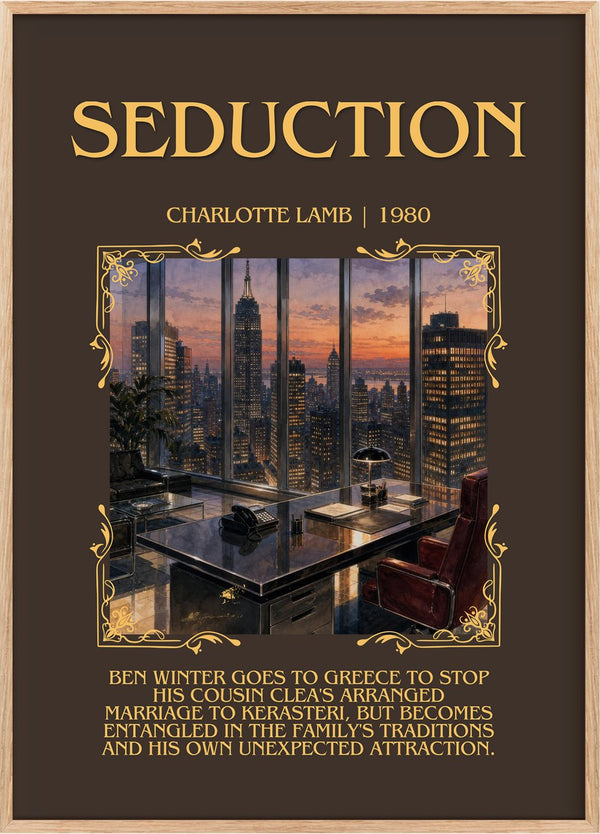 Seduction Minimalist Book Poster by Charlotte Lamb