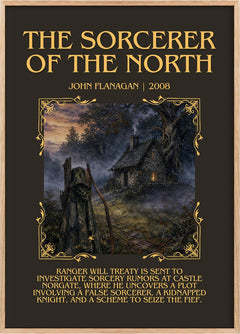 The Sorcerer of the North Minimalist Book Poster by John Flanagan