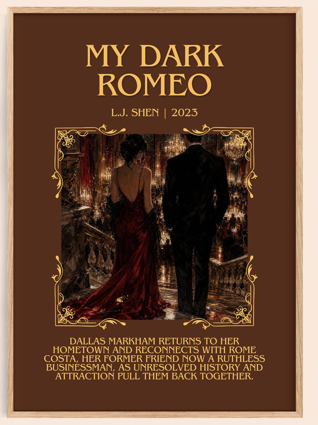 My Dark Romeo Minimalist Book Poster by L.J. Shen – book poster
