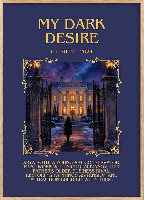 My Dark Desire Minimalist Book Poster by L.J. Shen