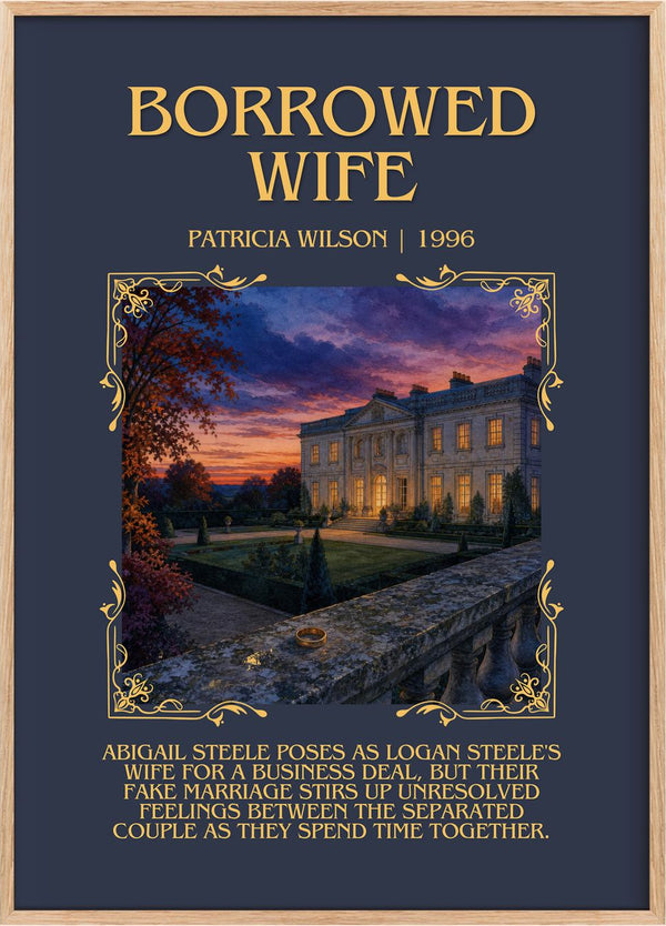 Borrowed Wife Minimalist Book Poster by Patricia Wilson