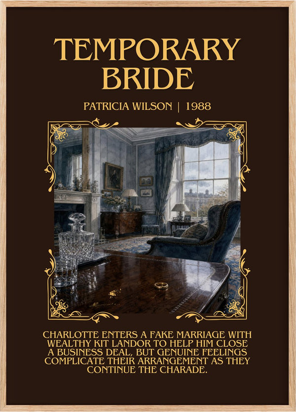 Temporary Bride Minimalist Book Poster by Patricia Wilson